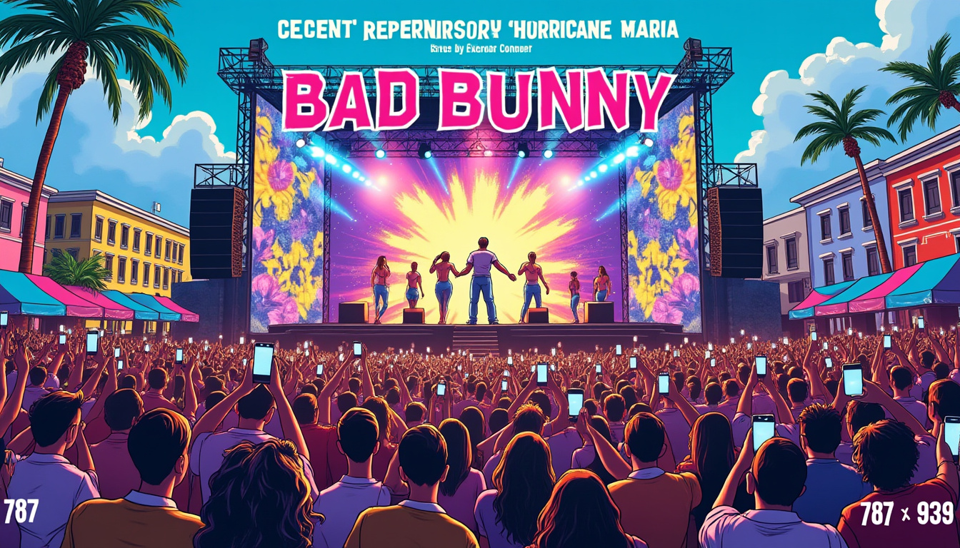 descubre el concierto especial de bad bunny por el aniversario del huracán maría, exclusivo para quienes tengan códigos 787 y 939. ¡no te pierdas este evento único y emotivo en honor a puerto rico!