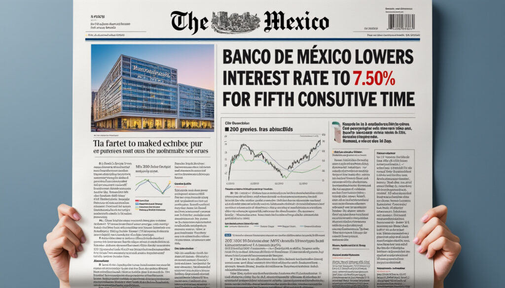 el banco de méxico reduce la tasa de interés al 7,50% por quinta ocasión consecutiva, buscando estimular la economía y controlar la inflación. descubre cómo esta decisión puede impactar tus finanzas.
