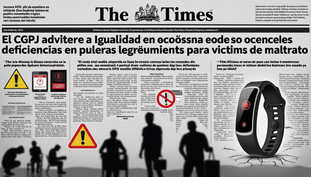 el consejo general del poder judicial ha alertado en dos ocasiones al ministerio de igualdad sobre problemas graves en el funcionamiento de las pulseras de seguimiento utilizadas para proteger a las víctimas de maltrato.