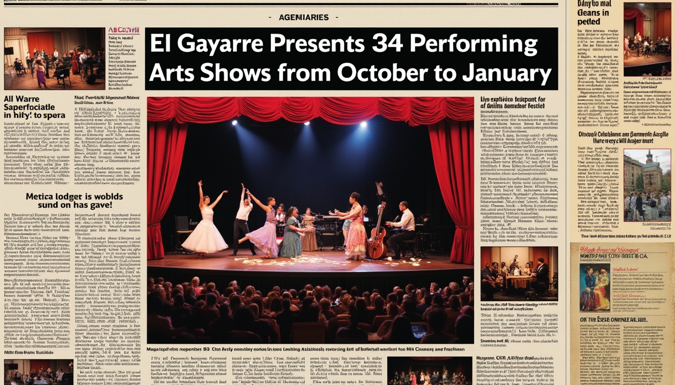 descubre la nueva temporada en el teatro gayarre con 34 espectáculos de artes escénicas que se presentarán de octubre a enero. no te pierdas una variada programación para todos los públicos.