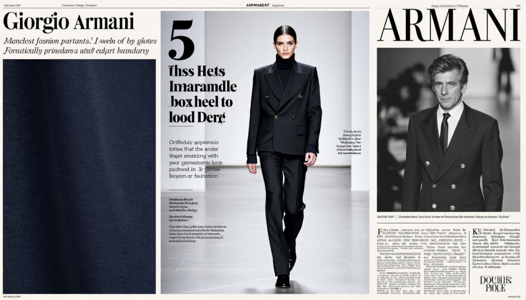 descubre cómo giorgio armani revolucionó el mundo de la moda con su enfoque único, redefiniendo la elegancia y aportando un nuevo significado y estructura al diseño contemporáneo. explora las 5 formas clave en que su visión marcó tendencia.