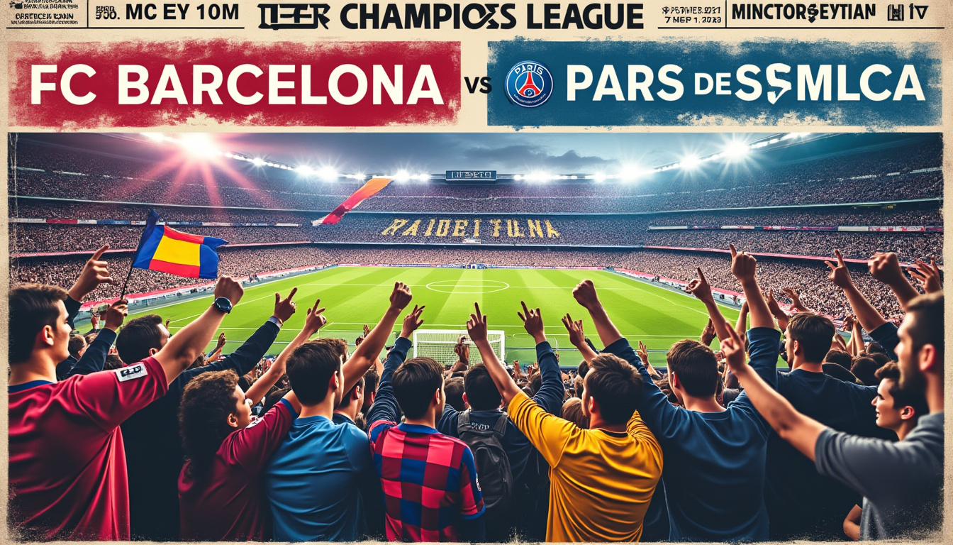 descubre todos los detalles para vivir al máximo el enfrentamiento entre fc barcelona y psg en la champions league: fecha, horario y cómo seguir este partido imperdible.