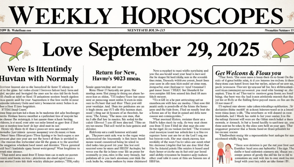 consulta tu horóscopo de amor semanal y descubre las predicciones para tu vida sentimental a partir del 29 de septiembre de 2025. la normalidad regresa en las relaciones; conoce cómo afectará a tu signo.