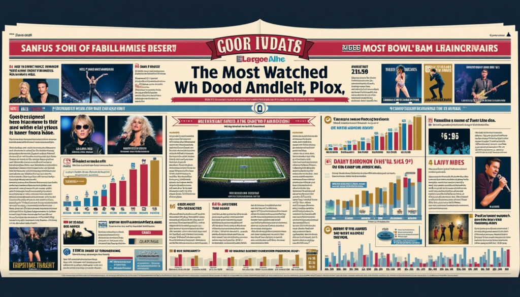 descubre en nuestra infografía los espectáculos de medio tiempo del super bowl que han cautivado a millones, con datos y análisis de los shows más vistos de la historia.