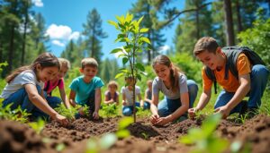 descubre cómo la vuelta y land life se asocian para reforestar sendaviva, realizando la plantación de 1.000 árboles y contribuyendo activamente a la protección del medio ambiente.