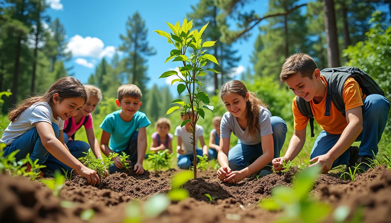 descubre cómo la vuelta y land life se asocian para reforestar sendaviva, realizando la plantación de 1.000 árboles y contribuyendo activamente a la protección del medio ambiente.