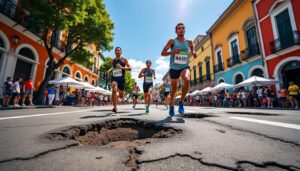 descubre cómo los baches en las calles representan un reto adicional para los corredores del maratón internacional de la ciudad de méxico. impacto en la organización, seguridad y experiencia de los participantes.