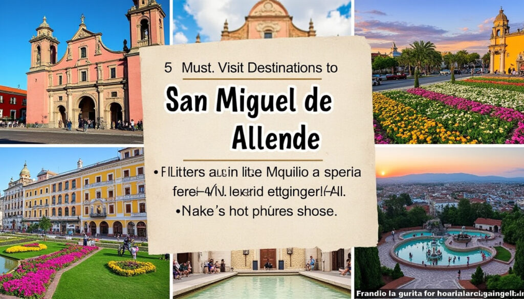 descubre los 5 destinos imprescindibles en san miguel de allende para capturar fotos inolvidables. lugares llenos de encanto, arquitectura y paisajes únicos te esperan para vivir y fotografiar momentos perfectos.
