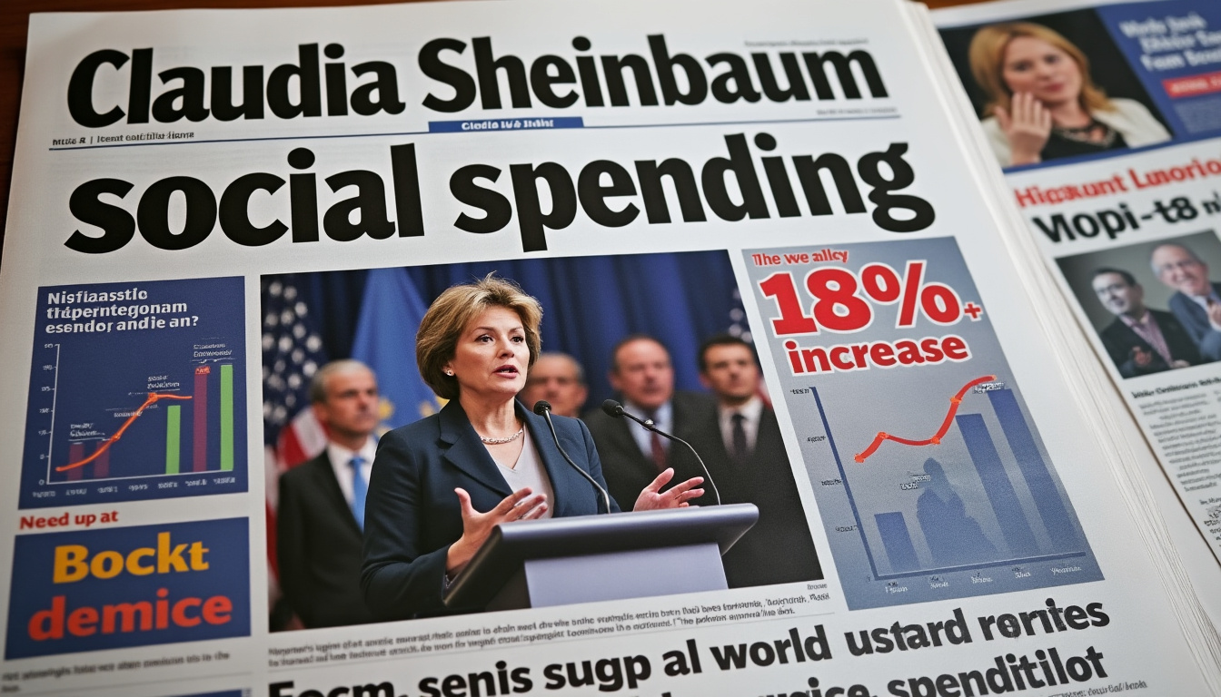 claudia sheinbaum planea aumentar el gasto social en 2026, proponiendo un incremento del 18% para reforzar los programas sociales y apoyar a los sectores más vulnerables de méxico.