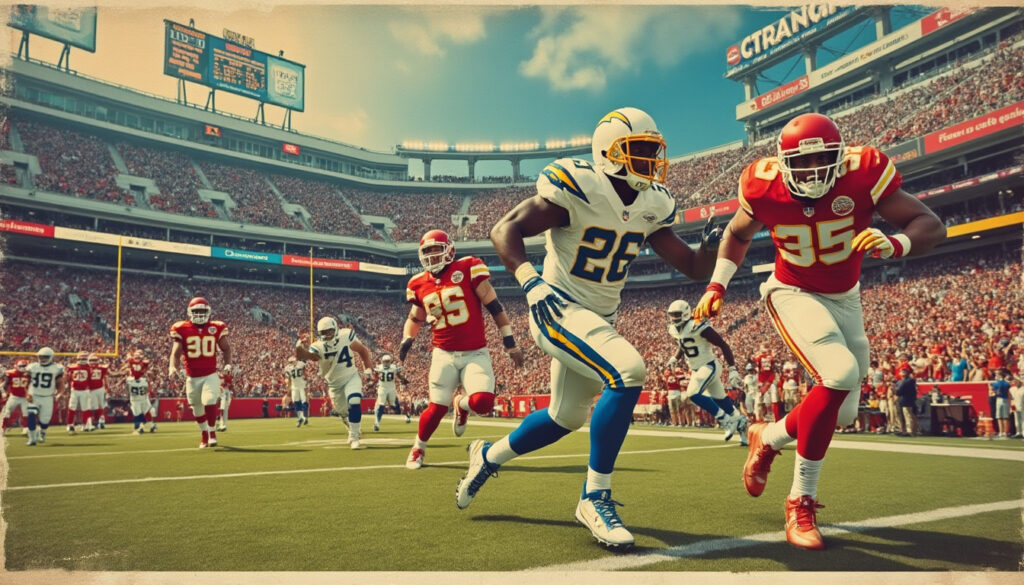 disfruta en vivo toda la emoción del enfrentamiento entre los chiefs de kansas city y los chargers de los ángeles en la semana 1 de la nfl. sigue minuto a minuto las mejores jugadas, resultados y protagonistas de este gran duelo.