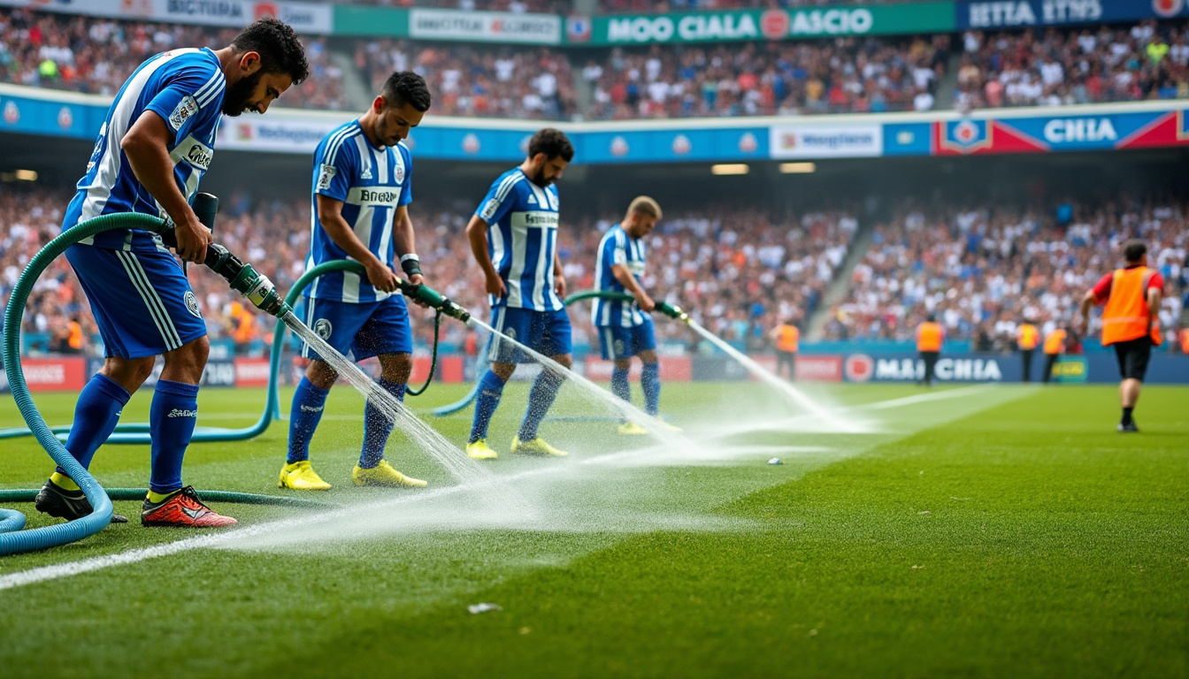 descubre cómo chivas y villa villa se unieron desde el principio para ayudar al equipo de puebla a drenar el césped del estadio cuauhtémoc. una colaboración destacada en el fútbol mexicano.