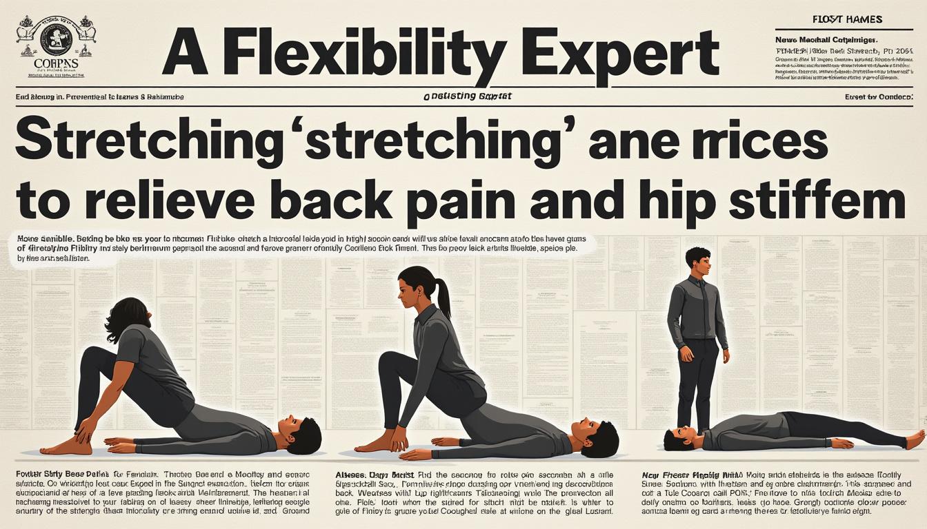 descubre cuatro estiramientos recomendados por un experto en flexibilidad para aliviar el dolor de espalda y la rigidez de caderas después de pasar mucho tiempo sentado. mejora tu bienestar con ejercicios sencillos y efectivos.