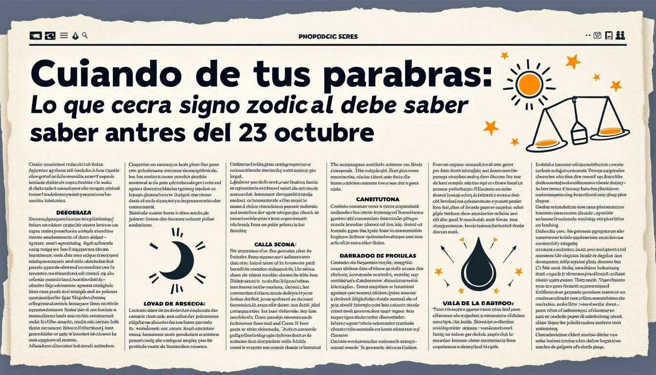 descubre cómo tus palabras pueden influir en tu destino. conoce los consejos esenciales que cada signo zodiacal debe seguir antes del 23 de octubre para evitar malentendidos y atraer energía positiva.