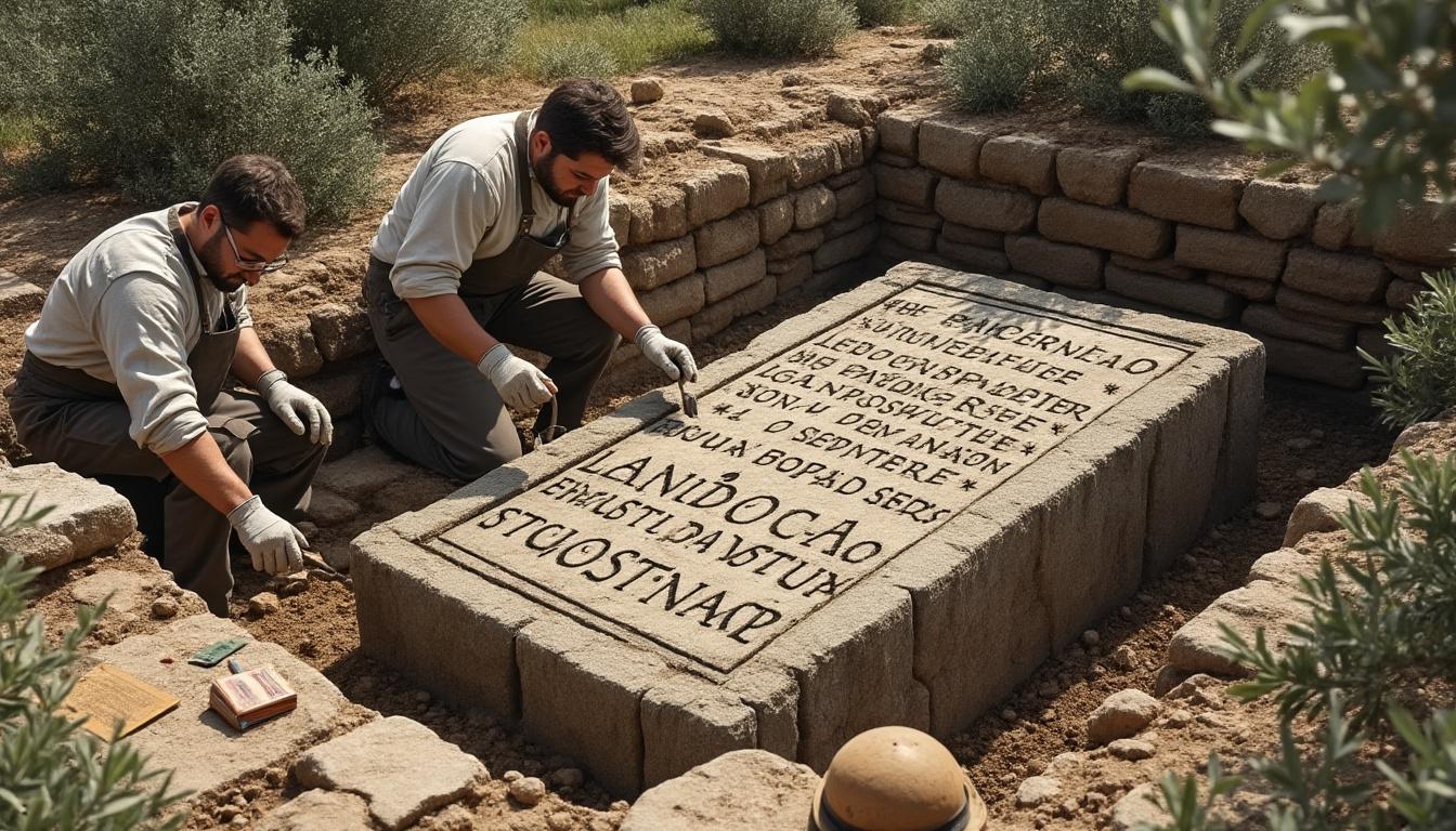 descubre el hallazgo de un aljibe oculto y una lápida funeraria romana en una provincia española. un emocionante descubrimiento arqueológico que revela nuevos secretos de la historia antigua de españa.