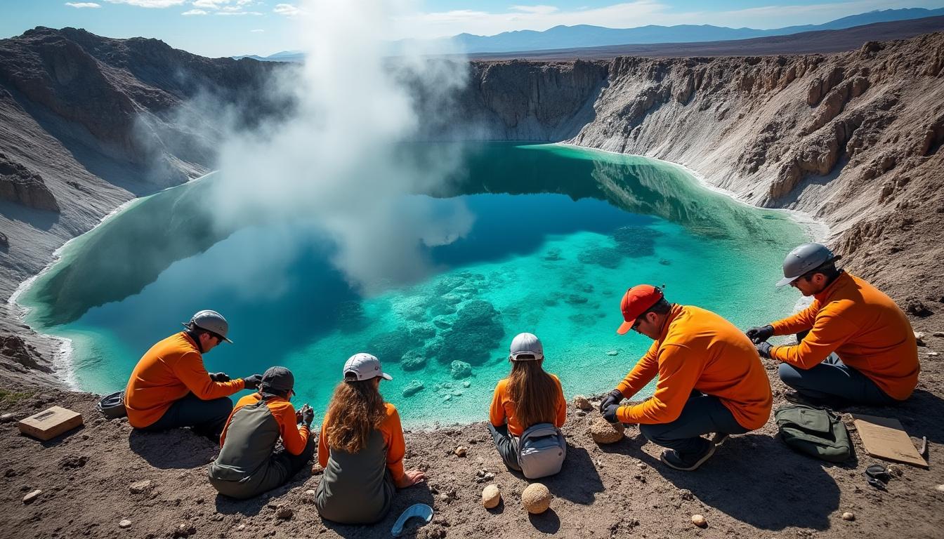 un equipo de arqueólogos investiga un lago volcánico y hace un hallazgo increíble: una civilización completa de la edad de bronce sale a la luz con artefactos y estructuras sorprendentes. descubre los detalles de este descubrimiento asombroso.
