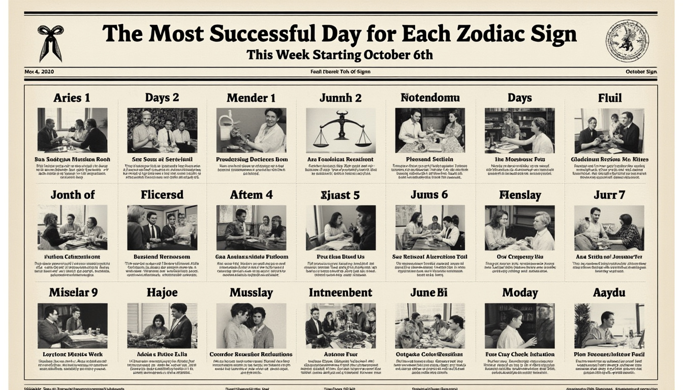descubre cuál será el día más afortunado para cada signo del zodiaco durante la semana del 6 de octubre. ¡prepárate para aprovechar las mejores oportunidades astrales según tu horóscopo!