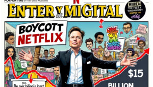 elon musk llama a boicotear netflix debido a su contenido 'woke' en programas infantiles. como resultado, las acciones de la plataforma caen drásticamente, perdiendo más de 15 mil millones de dólares en valor de mercado.