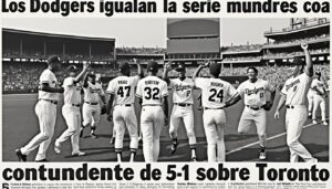 los dodgers empataron la serie mundial tras vencer a toronto 5-1 en un emocionante partido, destacando por su poderosa ofensiva y sólido pitcheo. descubre los momentos clave del juego.