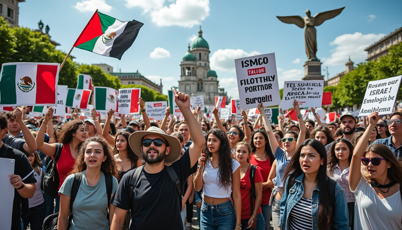 manifestaciones en varias ciudades mexicanas exigen la liberación de los ciudadanos detenidos por israel durante la flotilla global sumud. conoce más sobre estas protestas y la situación de los connacionales arrestados.