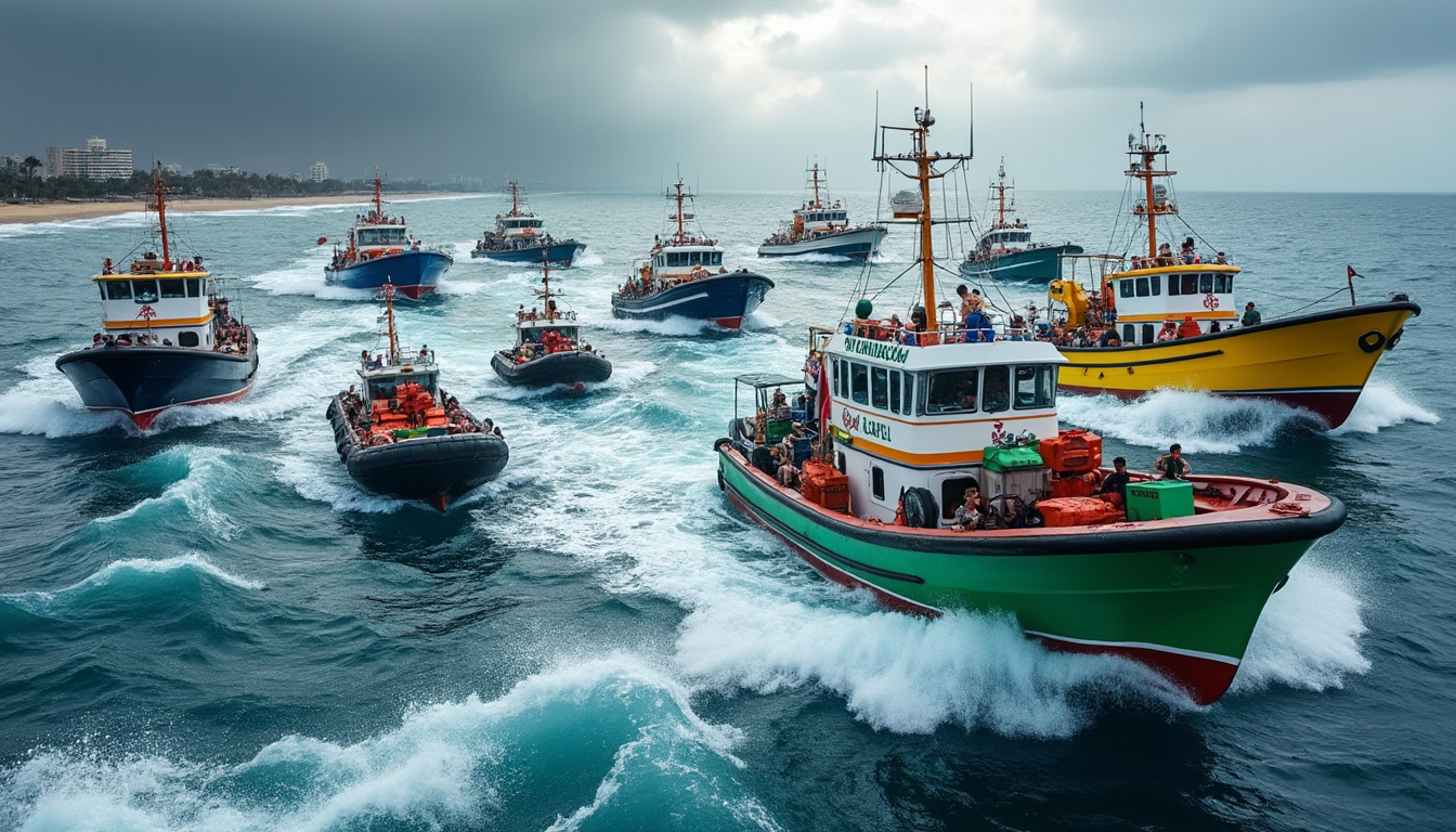 una nueva flotilla compuesta por nueve embarcaciones continúa su rumbo hacia gaza, desafiando las adversidades tras la reciente captura del barco global sumud. descubre los detalles de este acontecimiento y su impacto en la región.