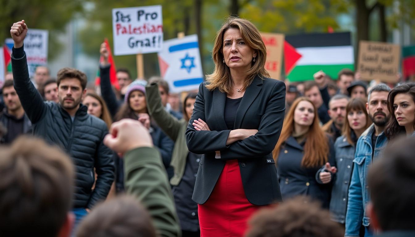 isabel díaz ayuso critica las protestas pro-palestinas en bilbao, denunciando que incitan a la 'kale borroka' y calificándolas de inaceptables.