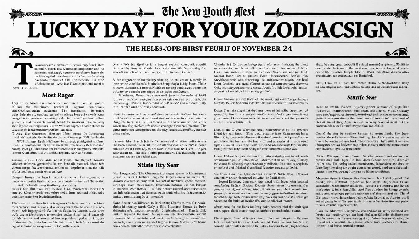 descubre cuál es el día de la suerte para tu signo zodiacal en la semana que comienza el 24 de noviembre y aprovecha las energías favorables para atraer éxito y bienestar.