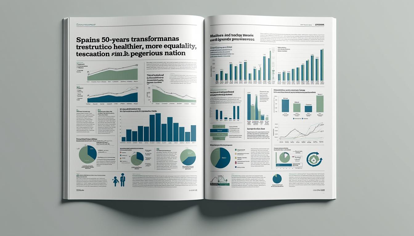 descubre cómo españa ha evolucionado en medio siglo a través de 20 gráficos que revelan avances en salud, igualdad, educación y prosperidad.