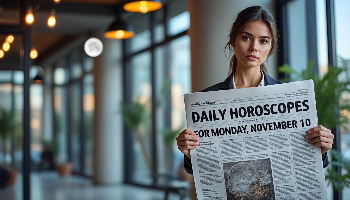 consulta los horóscopos diarios para el lunes 10 de noviembre y descubre cómo la luna en leo puede despertar tu confianza y energizar tu día.