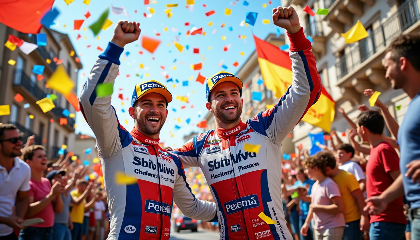 celebra junto a los hermanos márquez en cervera una fiesta multitudinaria llena de alegría y orgullo por sus impresionantes títulos.