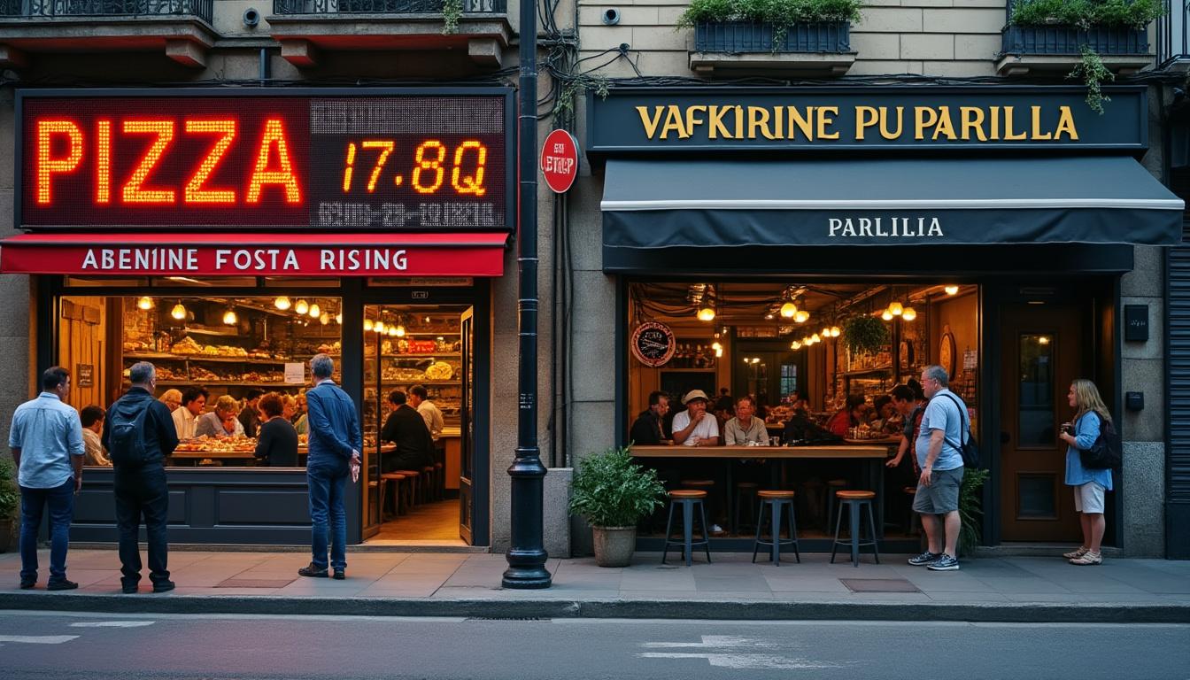 el financial times examina la crisis del sector restaurantero en argentina, destacando el aumento del consumo de pizza frente al bife de chorizo, y analiza cómo la inflación en dólares afecta el turismo extranjero.