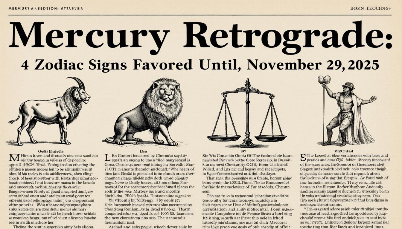 descubre los 4 signos del zodiaco que serán favorecidos durante mercurio retrógrado hasta el 29 de noviembre de 2025. ¡prepárate para aprovechar esta energía cósmica!