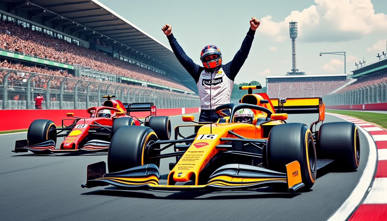 norris sorprende al lograr la pole position, imponiéndose a verstappen en una emocionante clasificación. súper sainz se prepara para partir tercero, listo para luchar por un lugar en el podio.