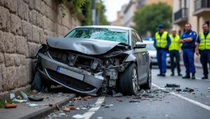 trágico accidente en granada: dos personas mueren al chocar su vehículo contra un muro. conoce los detalles y las causas del siniestro.