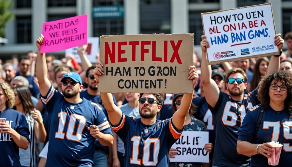 aficionados piden a la nfl prohibir las transmisiones de netflix debido a la inclusión de contenido considerado 'innecesario' en las emisiones.