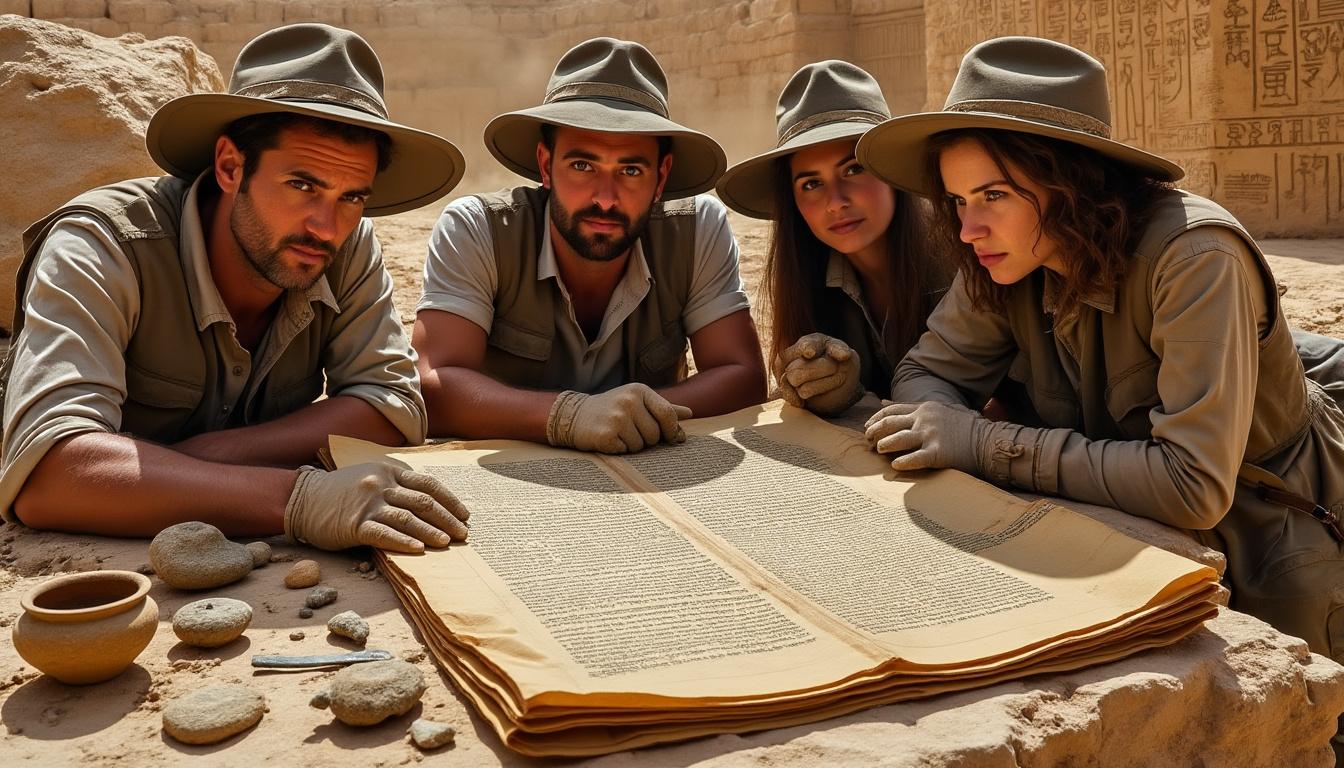 arqueólogos en egipto descubren el manuscrito más antiguo que revela un antiguo truco de magia, desvelando secretos ancestrales impresionantes.