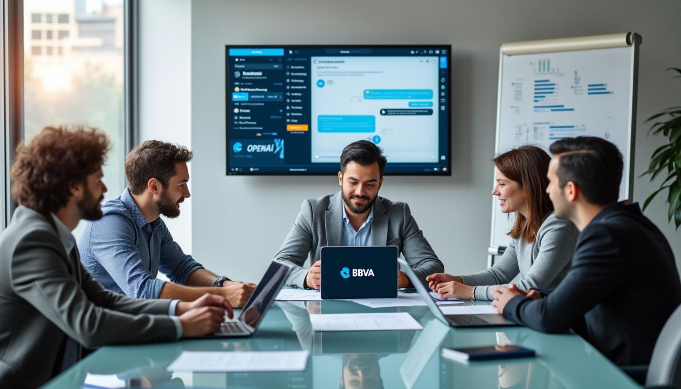 bbva se asocia con openai para integrar productos mediante chatgpt, mejorando la experiencia de sus clientes y apoyando a sus 120,000 colaboradores con tecnología innovadora.