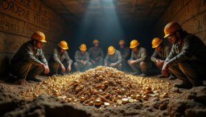 arqueólogos descubren una tumba histórica con 110 kilos de oro, valorados en más de 90 millones de dólares, revelando un hallazgo arqueológico excepcional.
