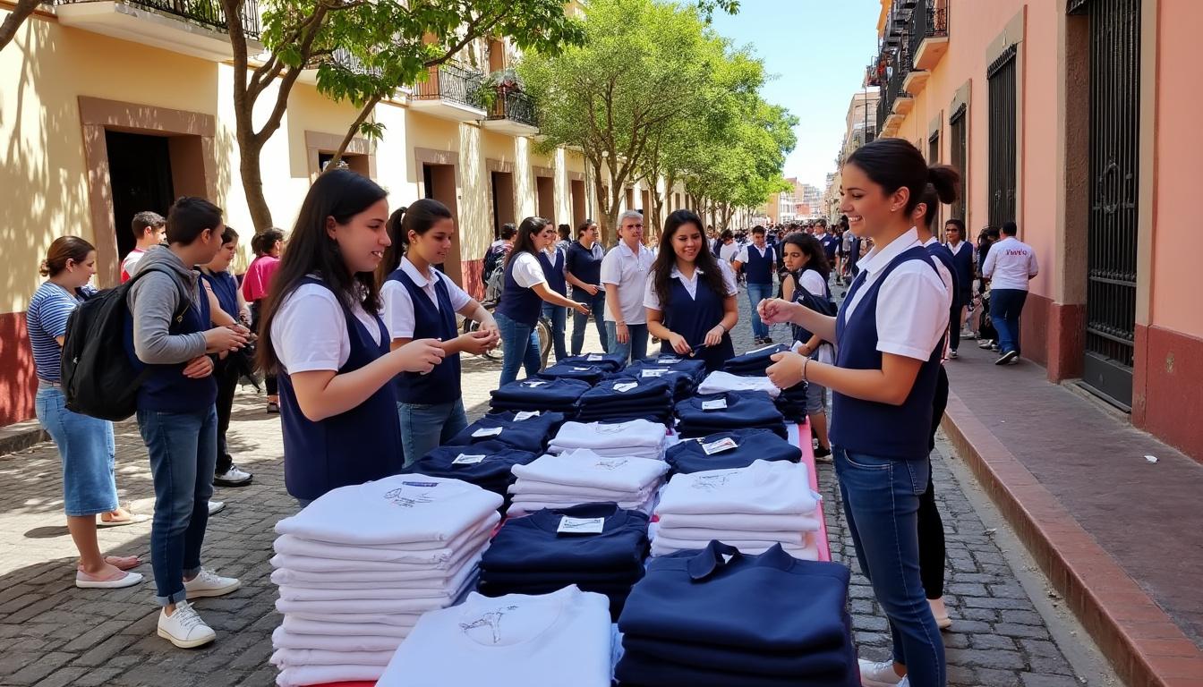 entrega de uniformes escolares para estudiantes de secundaria en san miguel de allende, guanajuato, asegurando que todos los alumnos estén preparados para el nuevo ciclo escolar.