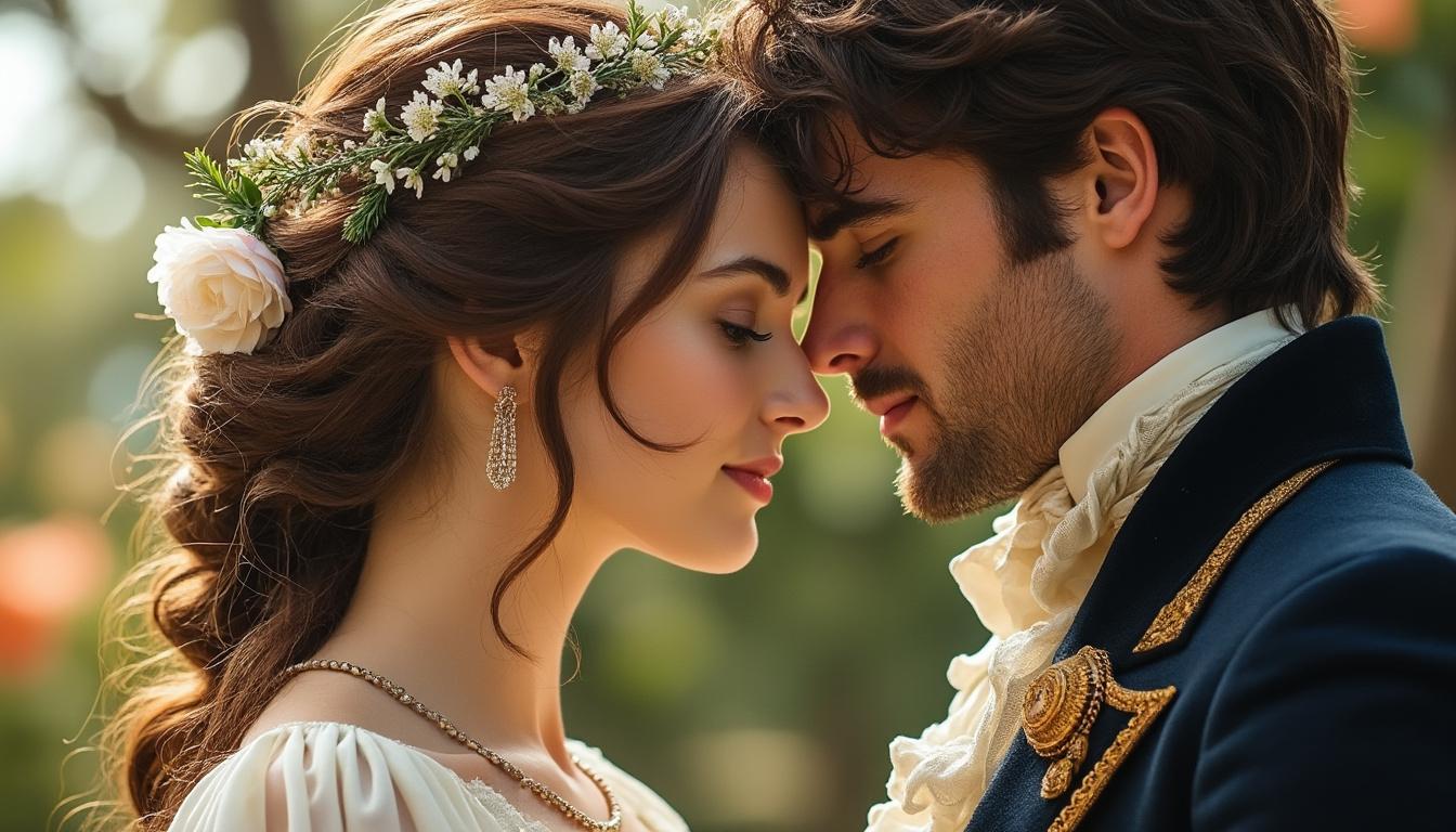 netflix revela imágenes impactantes de la cuarta temporada de 'bridgerton', mostrando la apasionada y emocionante historia de amor de benedict.
