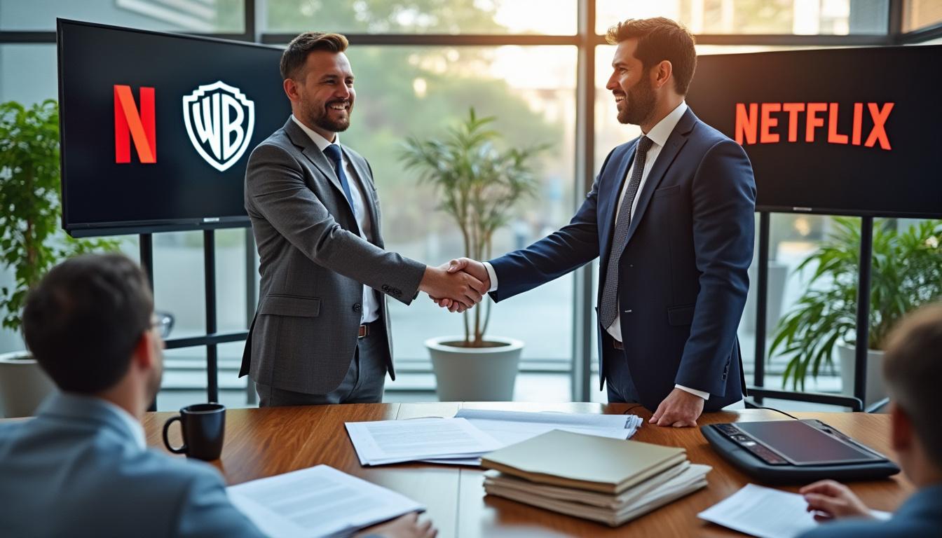 netflix y warner bros acuerdan una histórica adquisición que transformará la industria del entretenimiento, ofreciendo contenido exclusivo y nuevas experiencias a los espectadores.