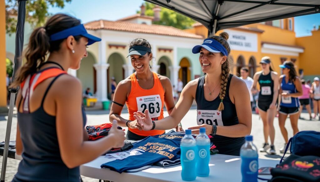 las participantes reciben sus kits oficiales para el circuito running oem en san miguel de allende, preparándose para una experiencia deportiva inolvidable.