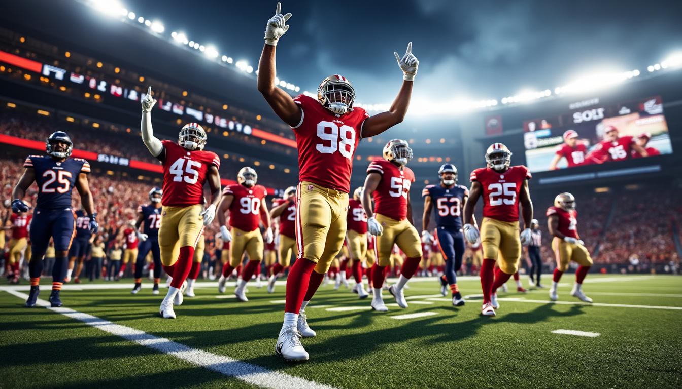 los san francisco 49ers dominan con pasión y estrategia en un emocionante enfrentamiento contra los chicago bears, manteniendo la ventaja de principio a fin.