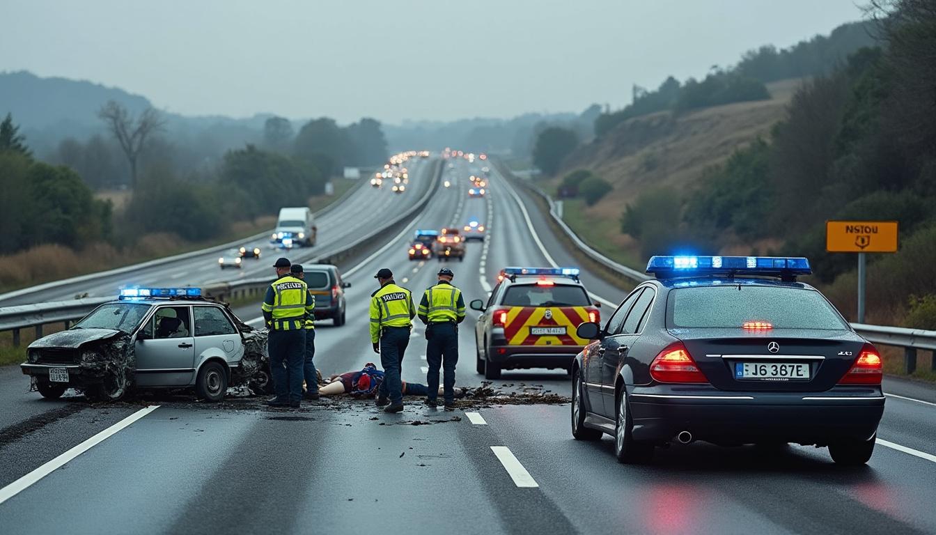 tragedia en la ap-15 en castejón: un adelantamiento peligroso causa la muerte de un joven y deja a otro gravemente herido. conoce los detalles del accidente y las medidas de seguridad vial.