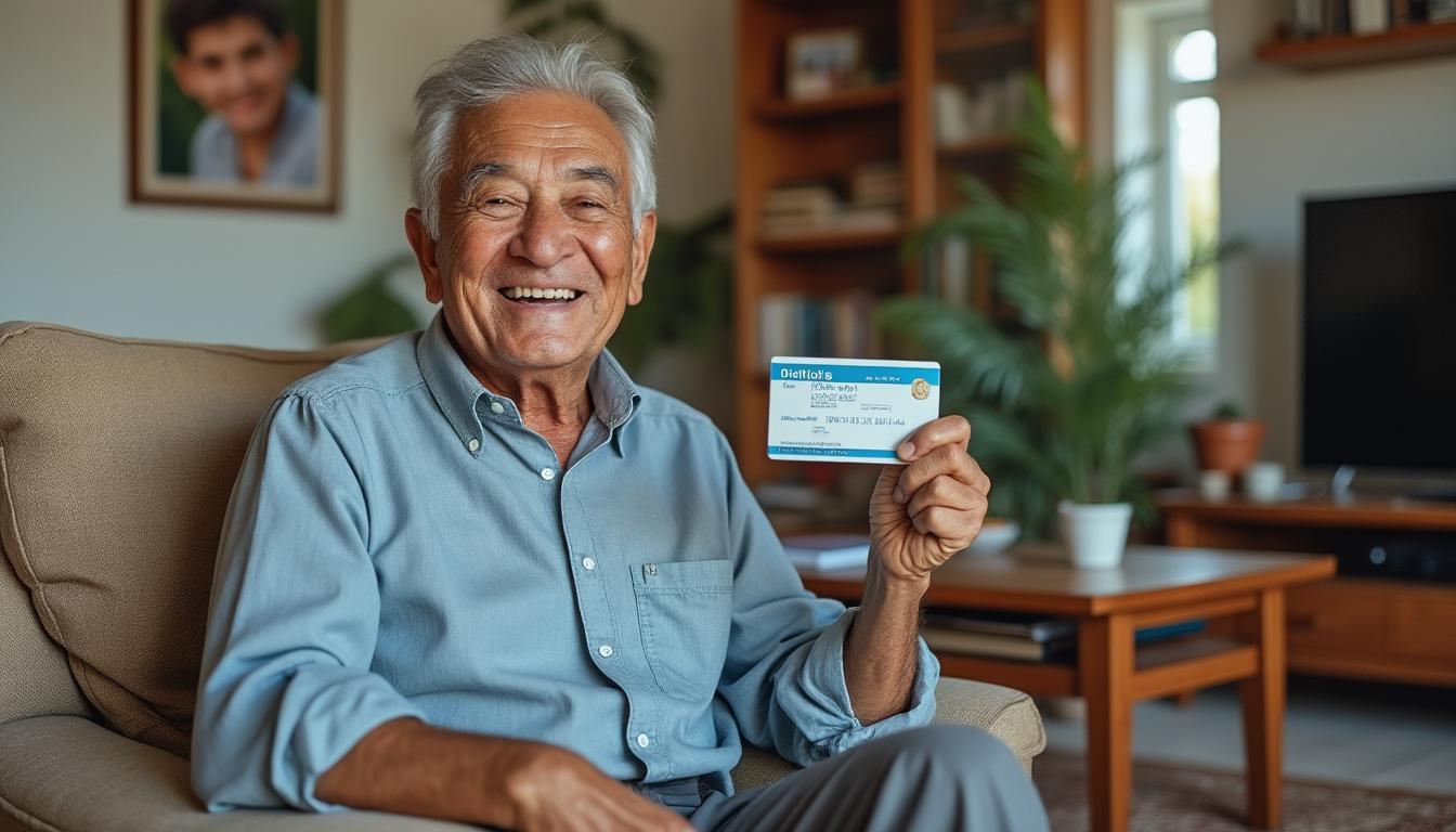 ¡feliz y contento! noroña celebra haber recibido su pensión del bienestar y muestra orgulloso su tarjeta, compartiendo su alegría por el apoyo económico que mejora su calidad de vida.