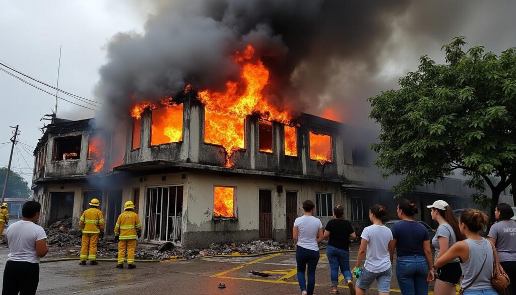 explosión e incendio en una pensión del sur de mazatlán tras un posible robo de combustible, ocasionando daños significativos y movilización de emergencias.