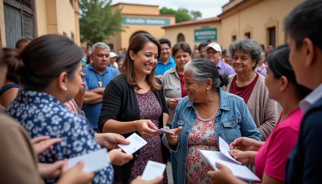 la presidenta claudia sheinbaum encabeza la entrega de tarjetas del programa pensión mujeres bienestar en acatzingo, puebla, apoyando a las mujeres para mejorar su calidad de vida.