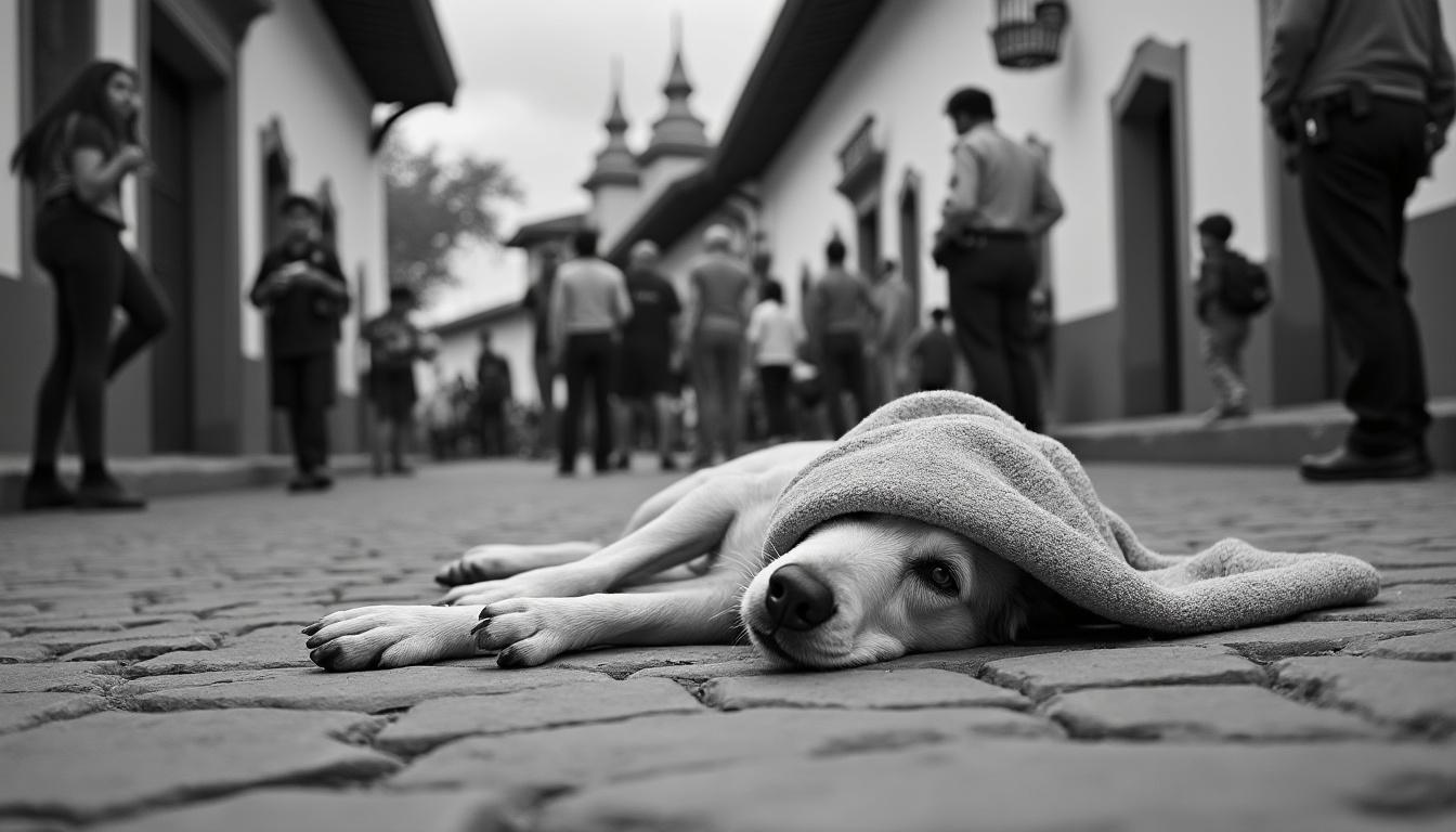 perro muere en san miguel de allende después de que niños le colocaran fuegos artificiales en el hocico; autoridades iniciarán acciones legales contra los responsables.