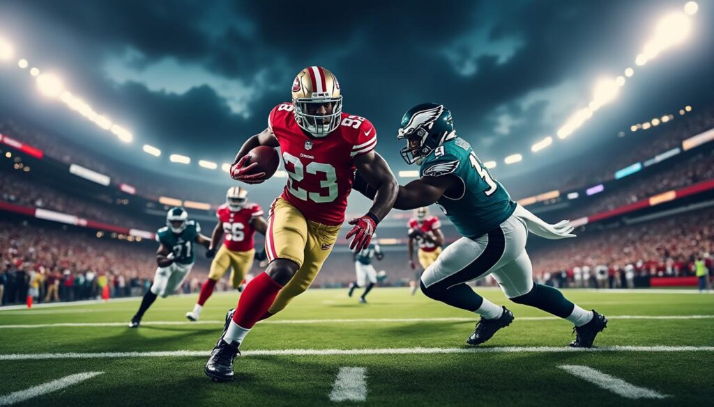 no te pierdas el emocionante duelo de comodines entre san francisco 49ers y philadelphia eagles hoy. consulta el horario y los canales para ver el partido en vivo.