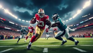 no te pierdas el emocionante duelo de comodines entre san francisco 49ers y philadelphia eagles hoy. consulta el horario y los canales para ver el partido en vivo.