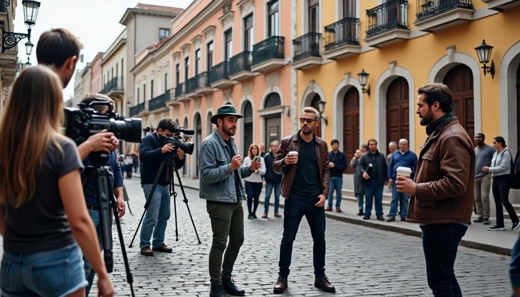 descubre cómo avanza la filmación de 'mi rival' en el centro histórico, capturando la esencia de esta emblemática locación en cada escena.